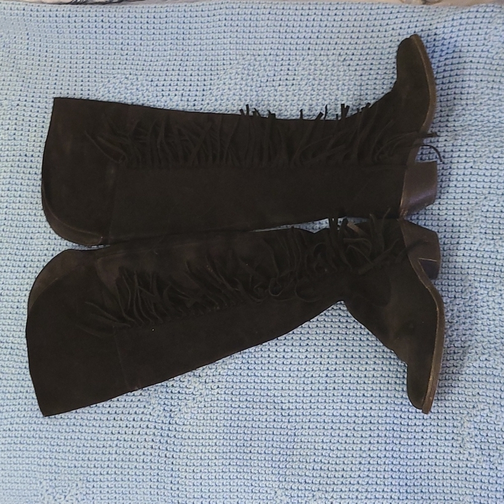 Circle B black suede over the knee boots
